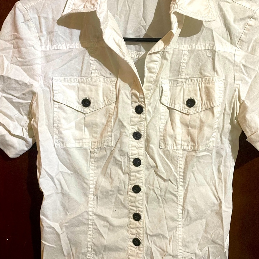 White button detail blouse